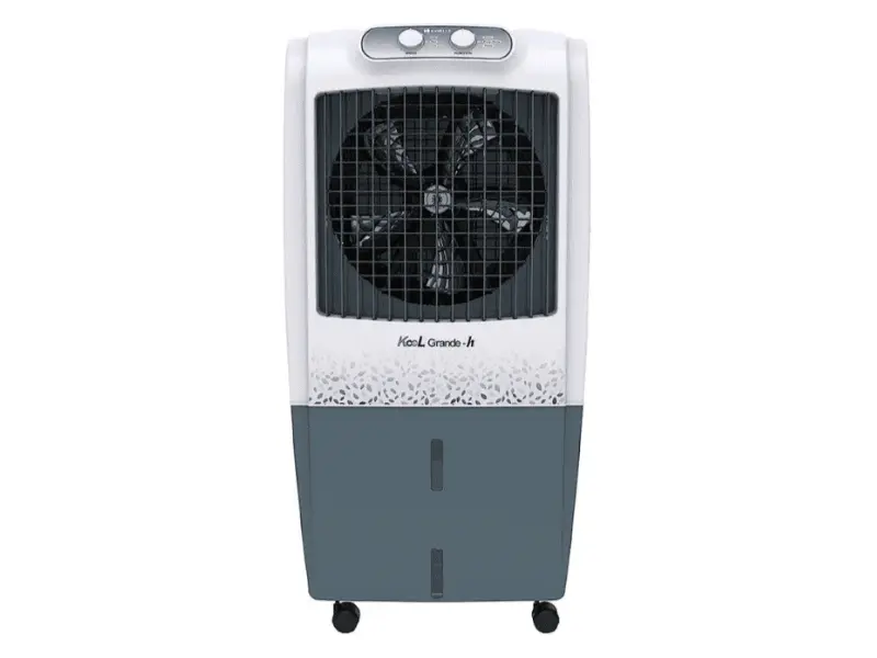 Front view of Havells Kool Grande 85L air cooler with sleek design – Katyal Home Appliances