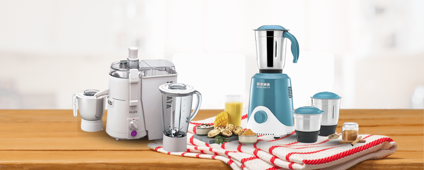 Mixer grinder and juicer on kitchen counter – Katyal Home Appliances