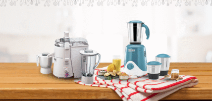 Mixer grinder and juicer on kitchen counter – Katyal Home Appliances